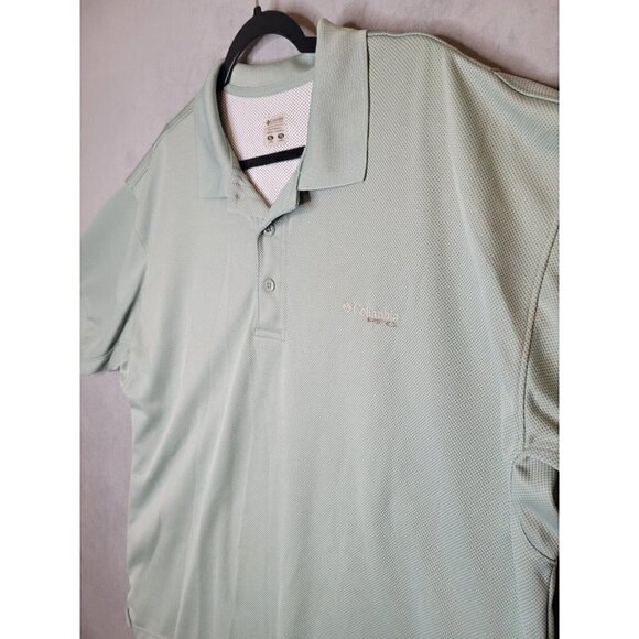 Columbia PFG Omni Shade Shirt Mens XL Green Polo Shooting Fishing Vented Outdoor - Picture 4 of 13